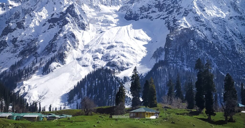 Scenic View of a Snow-Covered Mountain